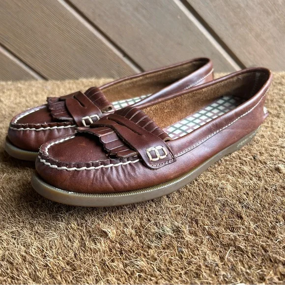Sperry Brown Leather Loafers - Picture 8 of 9
